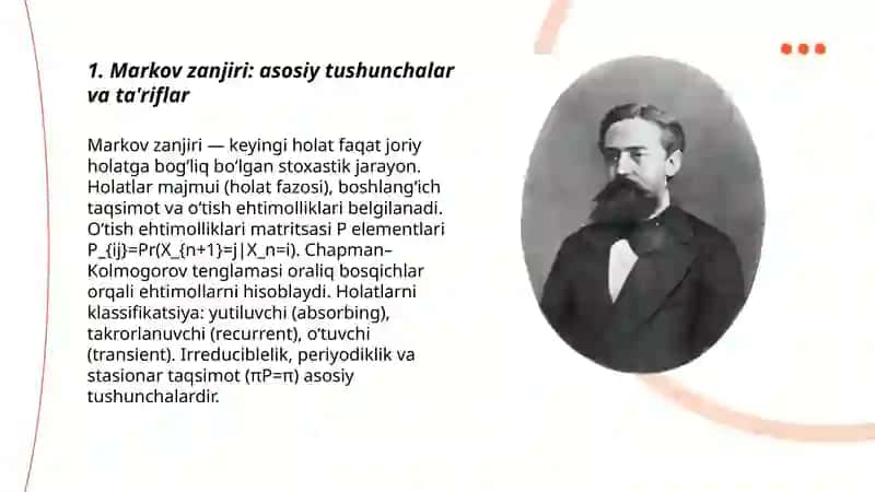 Markov zanjiri va uning tadbiqlari 3