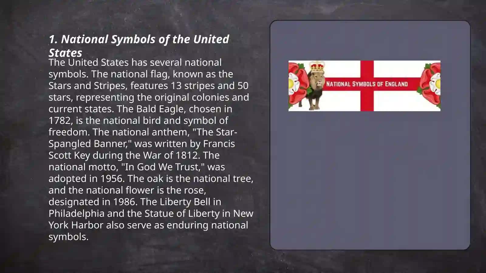 National Symbols of English speaking countries 3