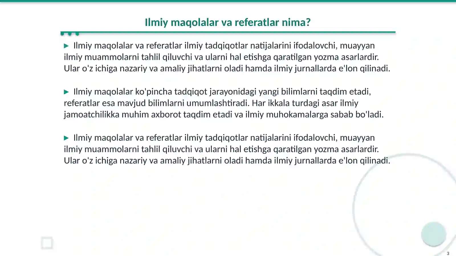 Ilmiy maqola va referatlarni rasmiylashtirish qoidalari 3