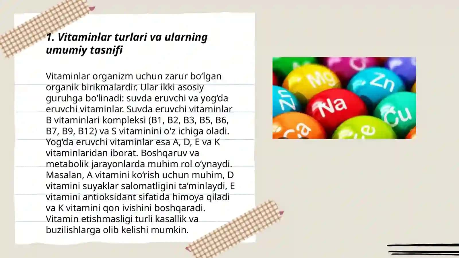 Vitaminlar va ularning organizm uchun ahamiyati 3