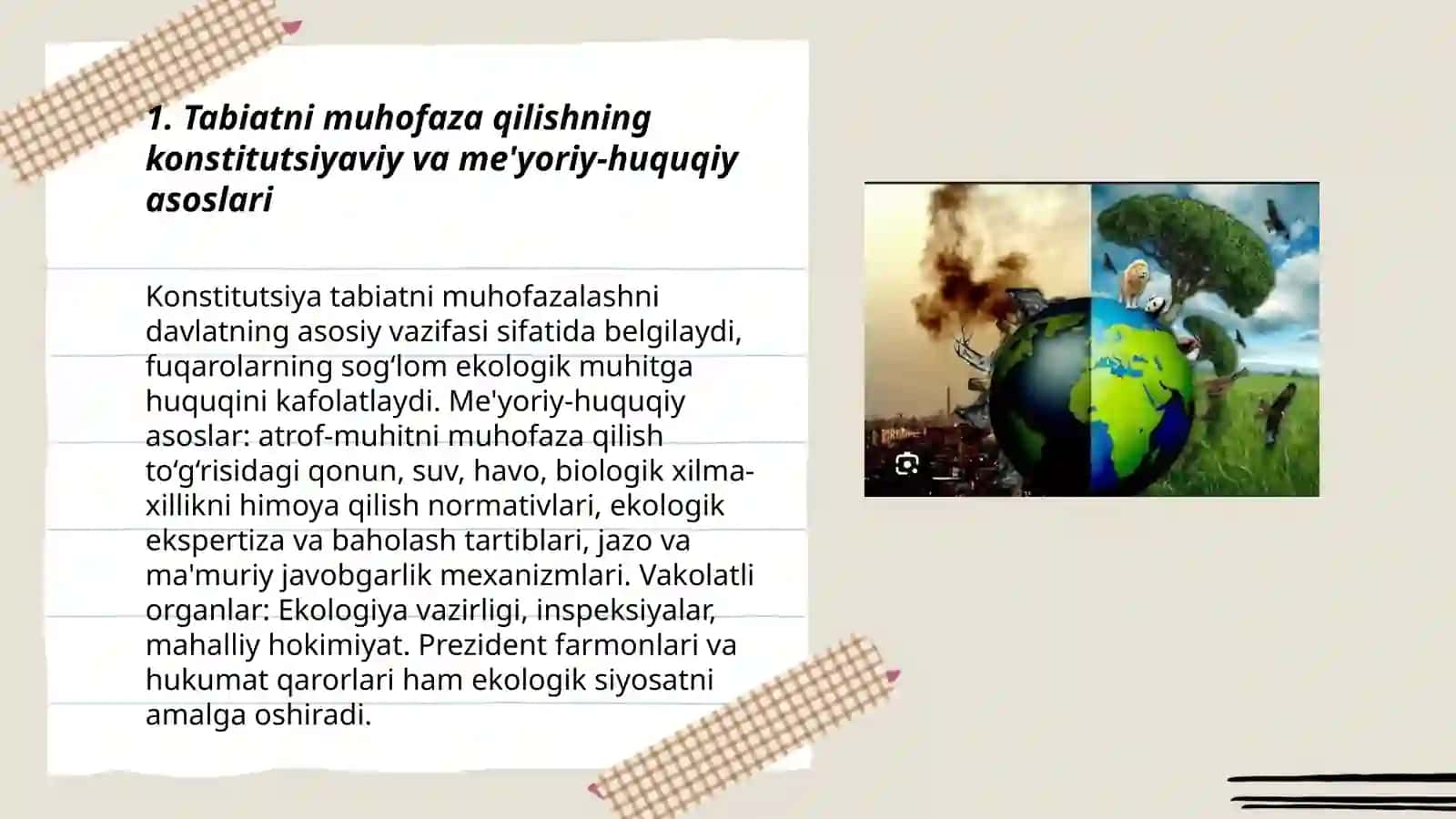 Tabiatni muhofaza qilish masalalari 3