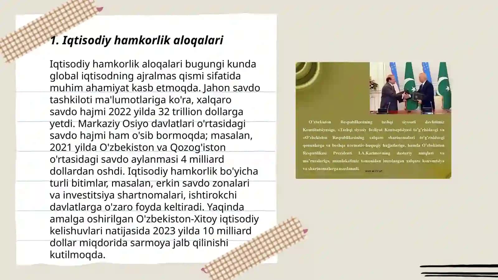 Iqtisodiy hamkorlik aloqalari 3