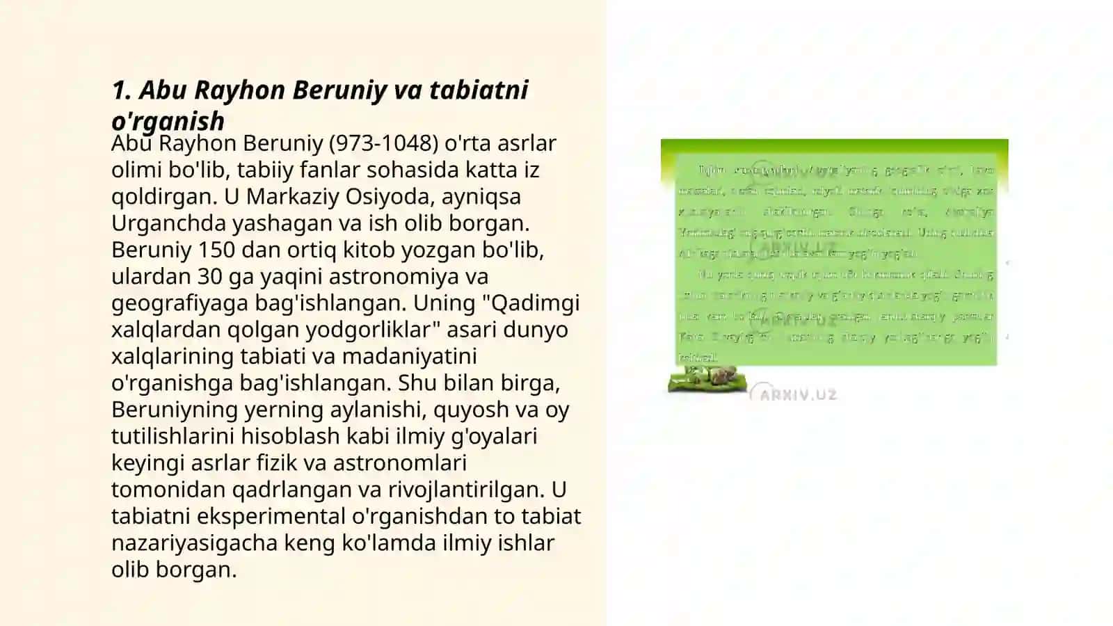 Oʻrta osiyolik allomalarning tabiat va ekologiya haqidagi fikirlari 3