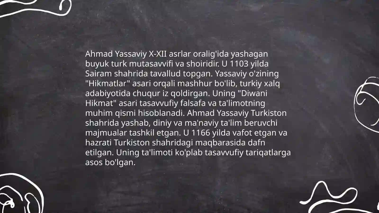 Ahmad Yassaviyning -Devoni hikmat asari tôgʻrisida 3