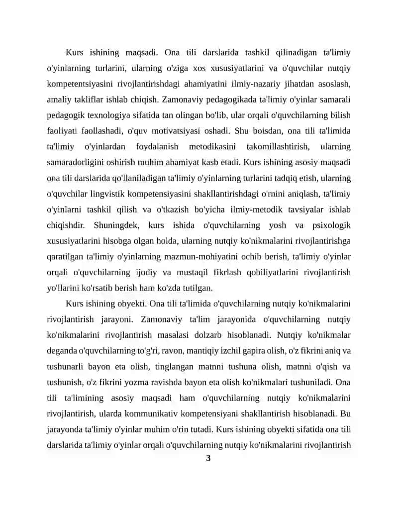 Ona tili darslarida tashkil qilinadigan ta’limiy o’yinlarining turlari va mazmuni 3
