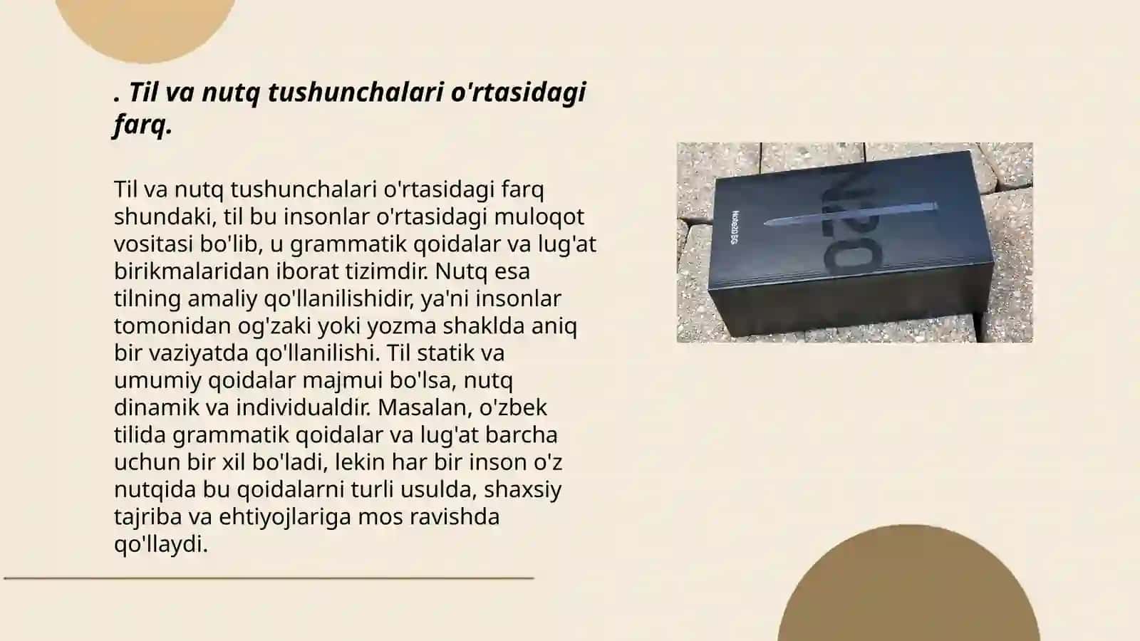 Til va nutq munosabati.Til va nutq birliklari boʻyicha taqdimot 3