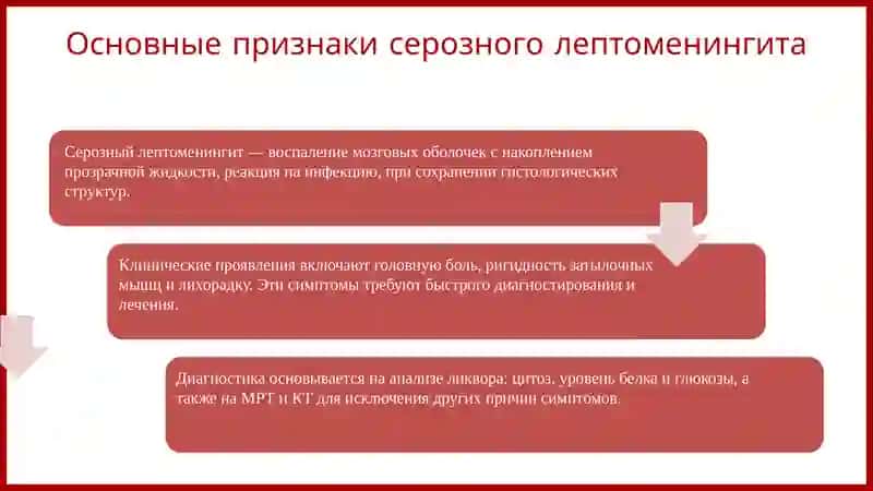 Серебральный лептомененгит и хориоэпендематит: дифдиагностика лечения и профилактика 3