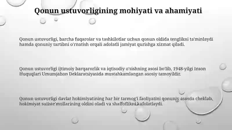 Qonun ustuvorligini ta'minlash Sud huquq tizimini isloh qilishning ustvor yo'nalishlari 3