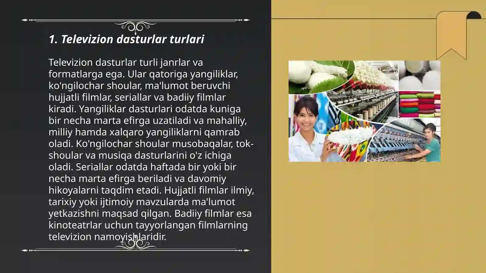 Televizion dasturlar turlari 3
