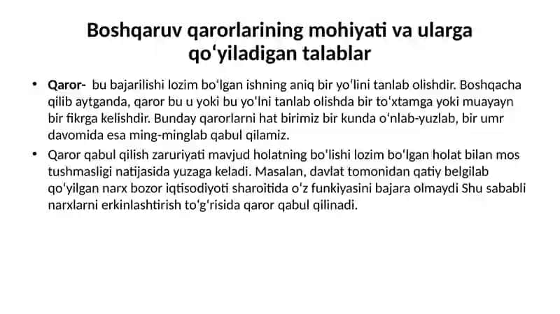 Boshqaruvqarorlarini qabul qilish 3