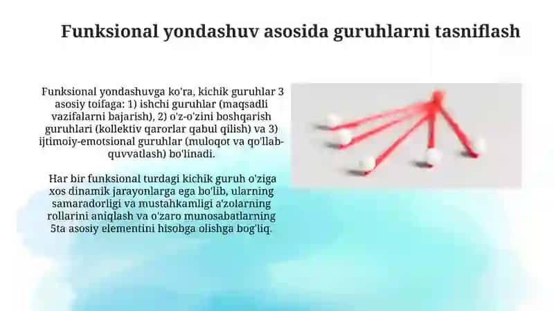Kichik Guruhlarning Tasnifi 3