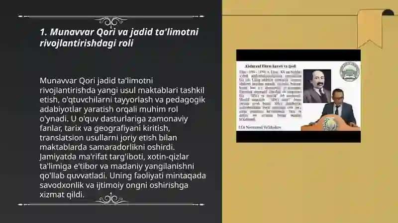 Munavvar Qori va jadid ta'limotni rivojlantirishdagi roli 3