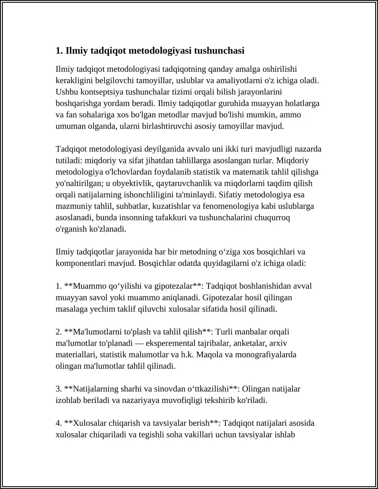 ILMIY TATQIQOTDA QOʻLLANILADIGAN METOTLARDAN FOYDALANISH USULLARI 3