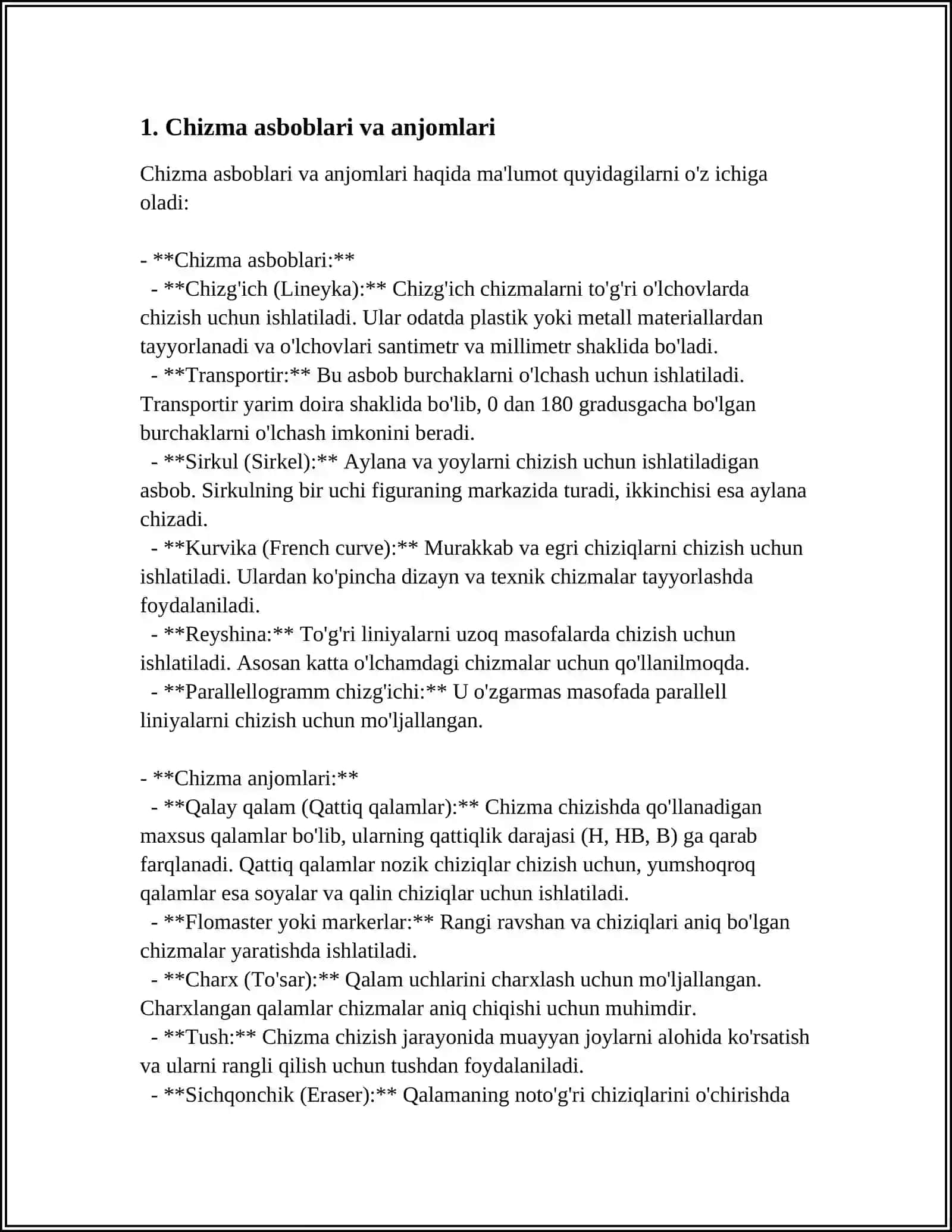 YIG'MA BIRLIK DETALLARINING TEXNIK RASMINI CHIZISH 3