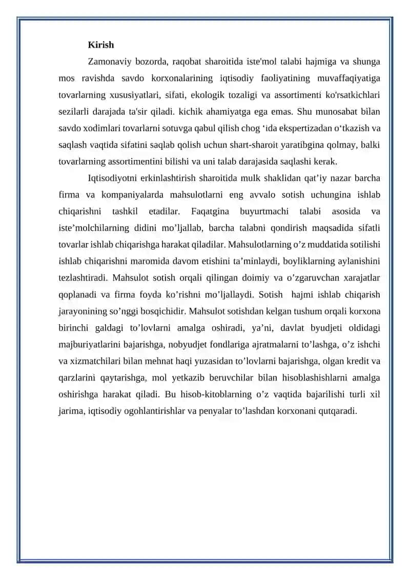 MAXSULOT NOMENKLATURASI VA ASSORTIMENTINING TAHLILI 3