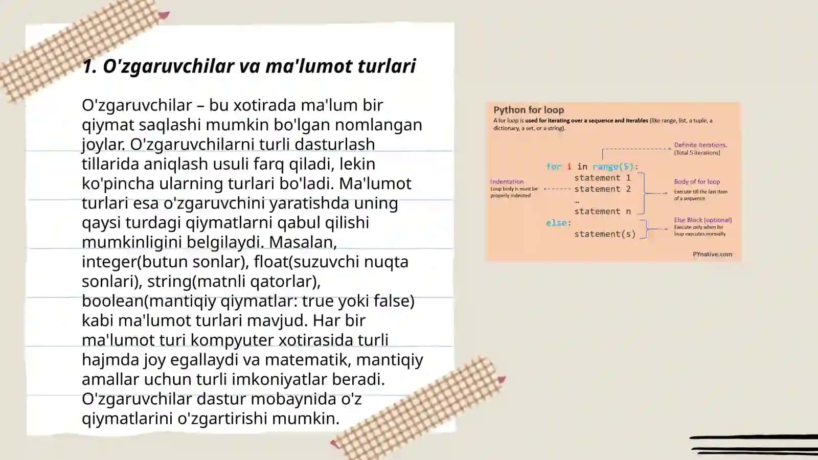 Pythonda satrlar 3