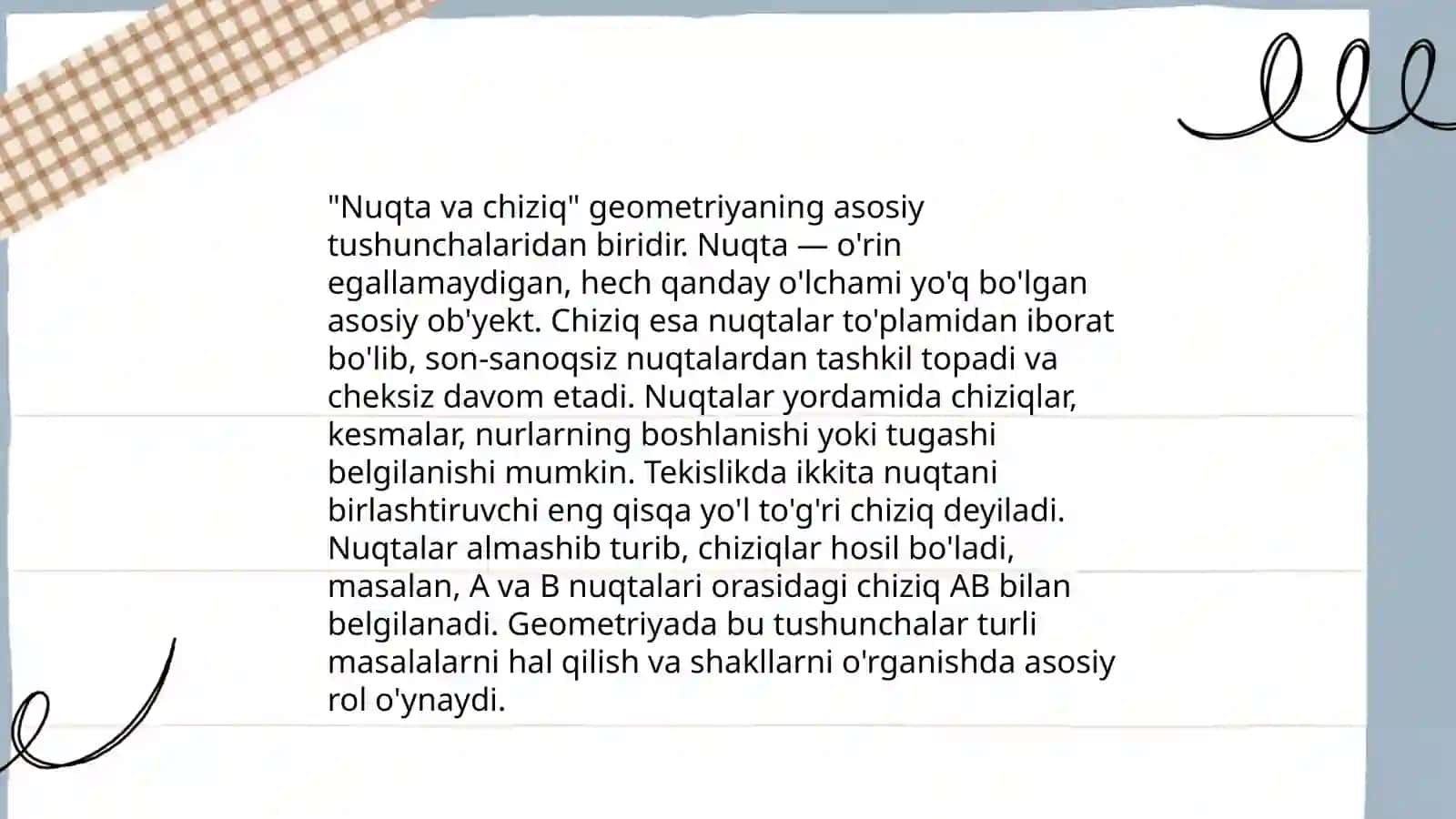 Geometrik tushunchalar sistemasi va ularga oid topshiriqlarni oʻrgatish 3