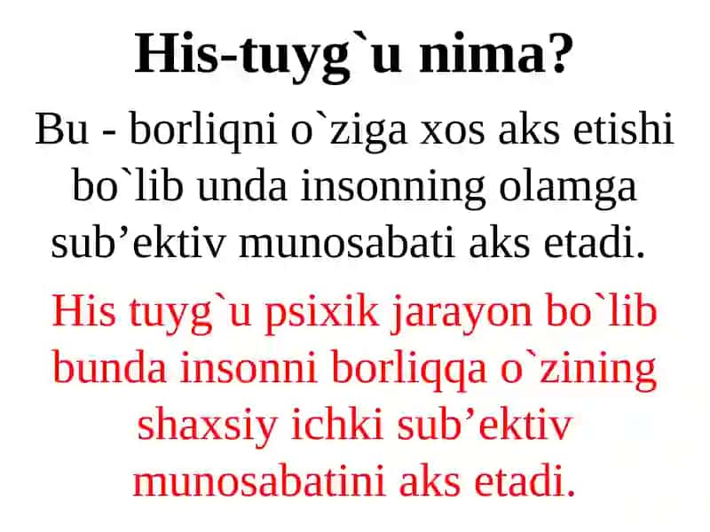 Emotsional jarayonlarning umumiy tavsifi 3