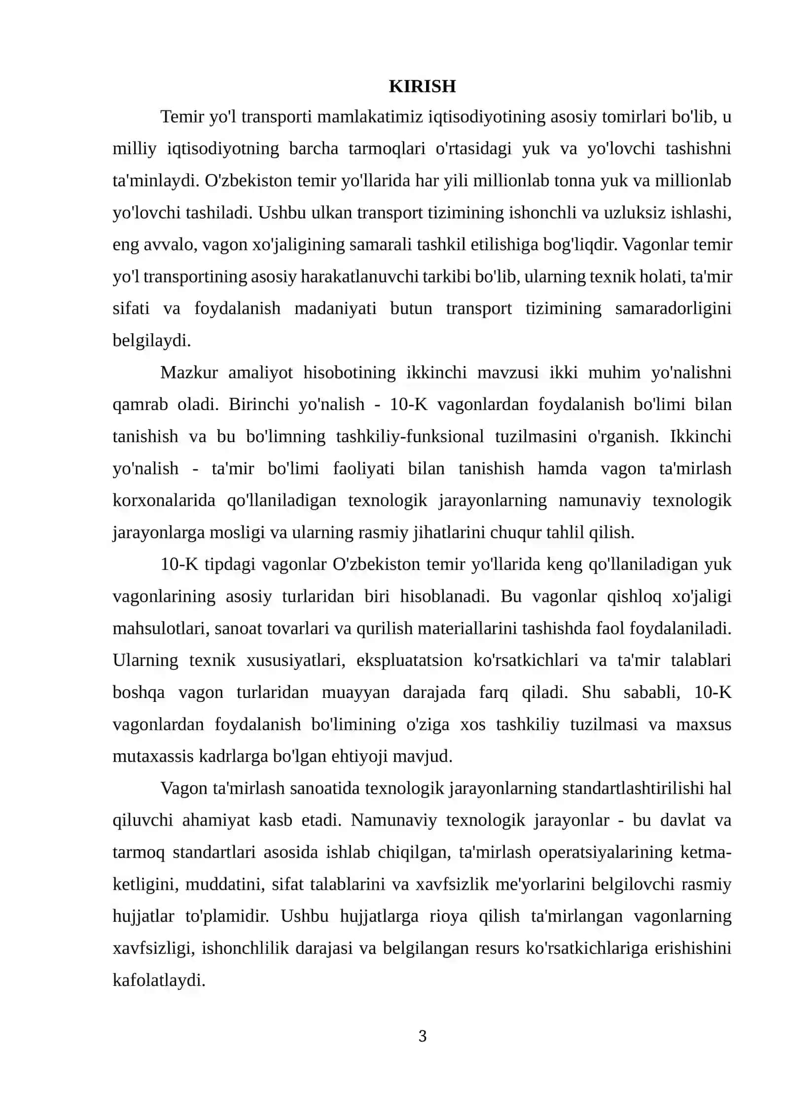 10k vagonlardan foydalanish bo’limi bilan tanishish
Ta’mir bolimi bilan tanishish 3