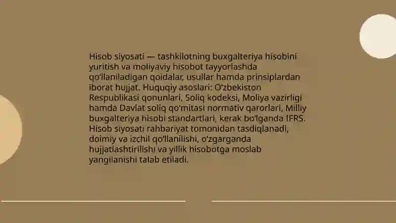 Hisob siyosati 3