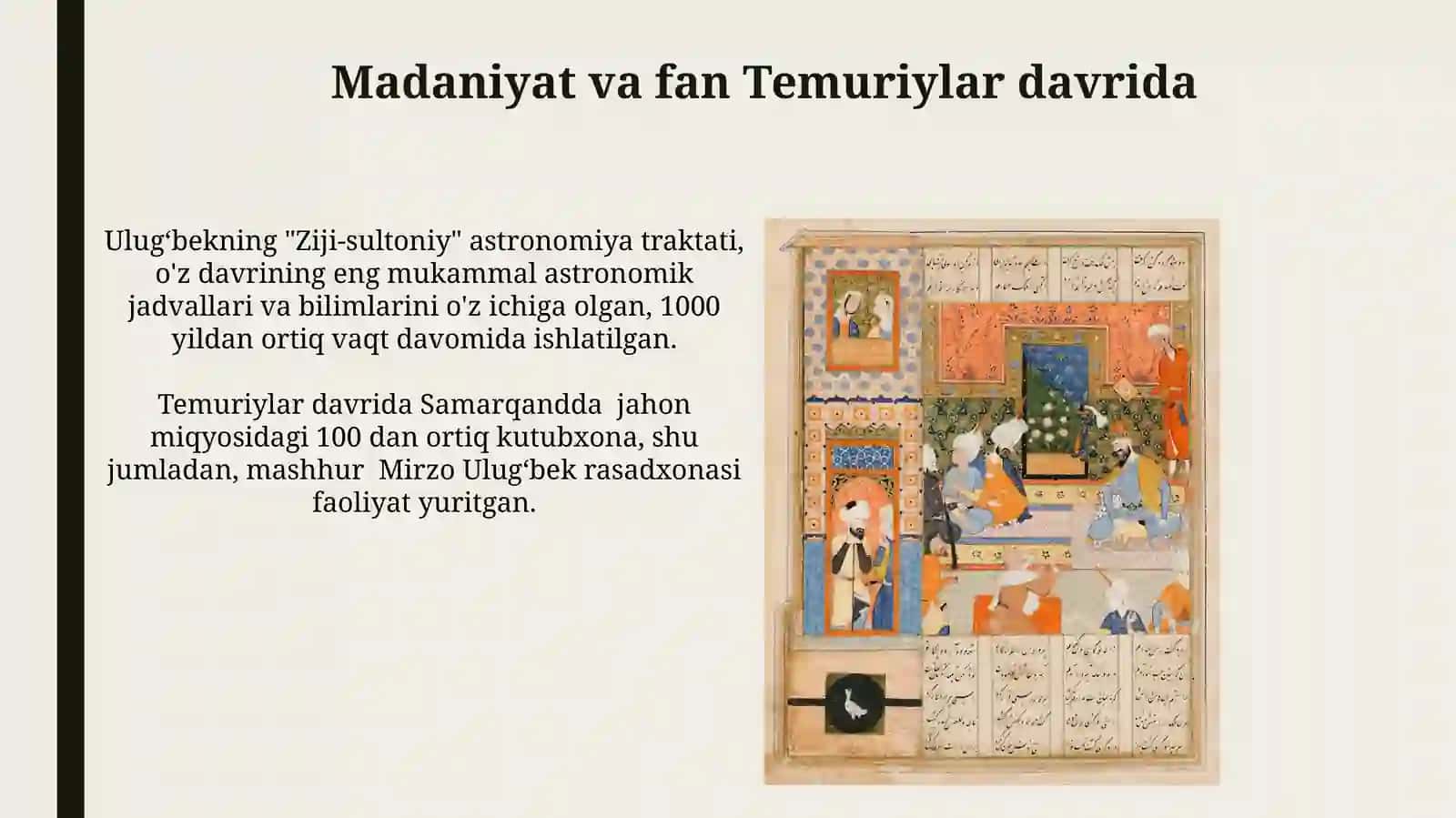 Amir Temur davlati va Temuriylar sulolasi 3
