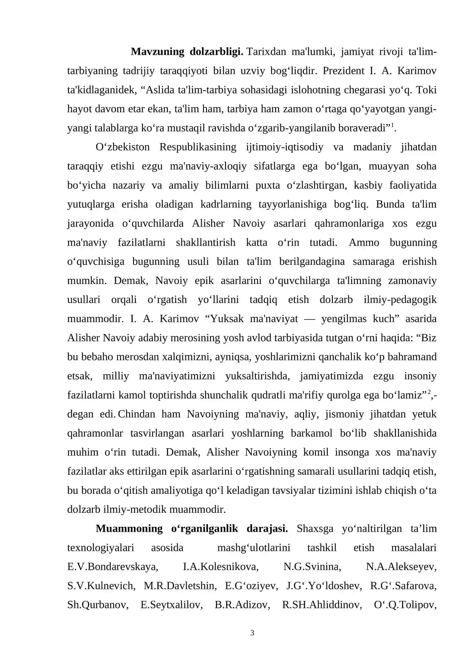 Navoiyning epik merosi” modulini o‘qitishda shaxsiy-insonparvarlik yondashuvi texnologiyasidan foydalanish 3