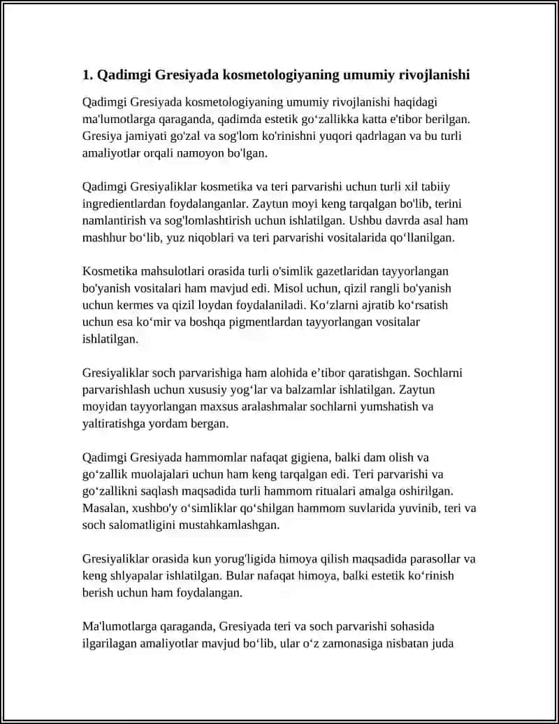 QADIMGI GRESIYADA KASMETALOGIYA TARIXI 3