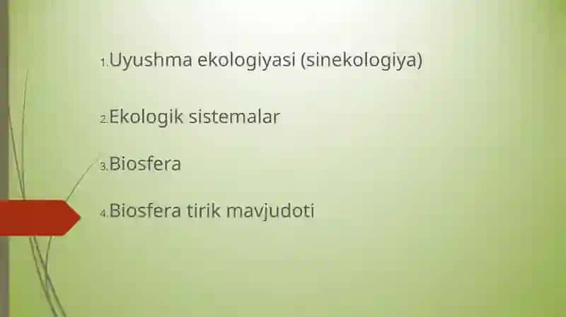 UYUSHMA, EKOSISTEMA VA BIOSFERANING BIOFIZIK ASOSLARI 3