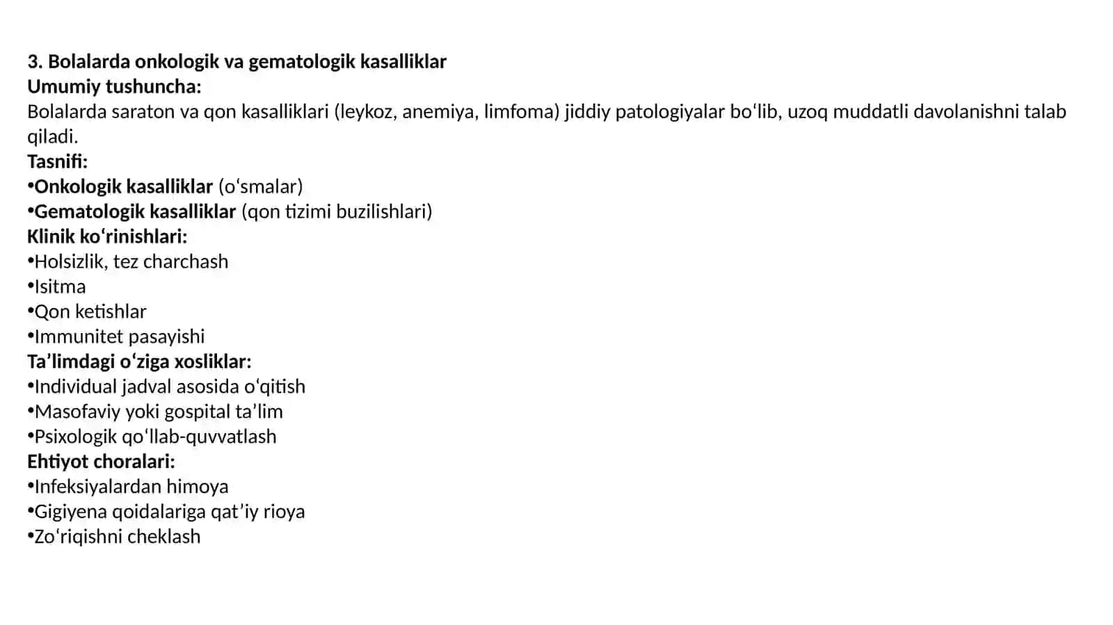 Uzoq muddatli kasal bolalarning o‘ziga xos xususiyatlari va ularni o‘qitish 3