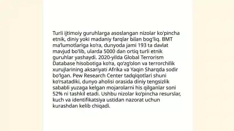 Nizolar va ularning kelib chiqish sabablari 3