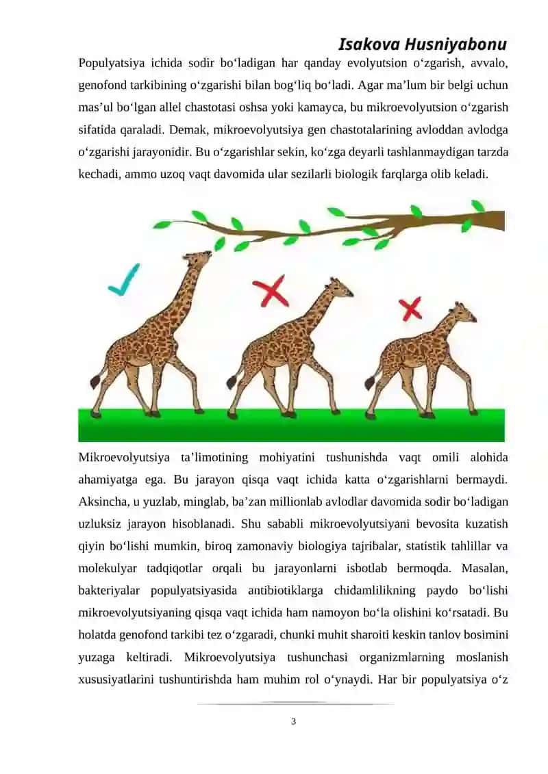 Mikroevolyutsiya talimoti va uning asosiy mohiyati 3