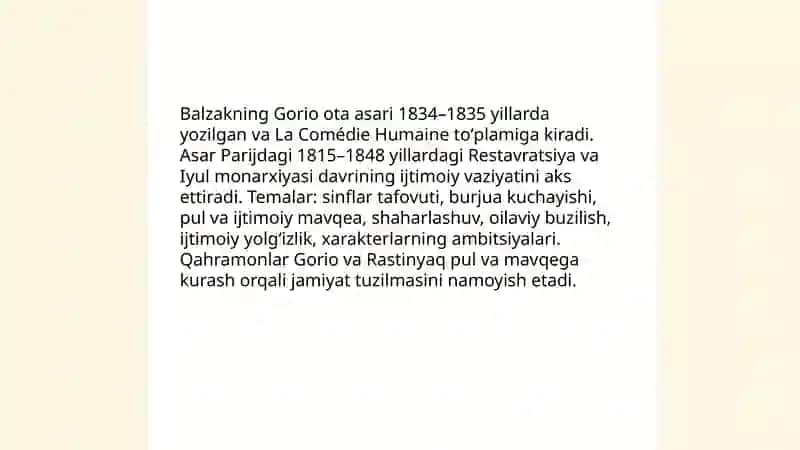 Balzakning "Gorio ota" asari 3