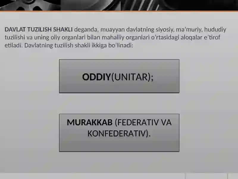 Davlat tuzilish va boshqaruv shakllari 3