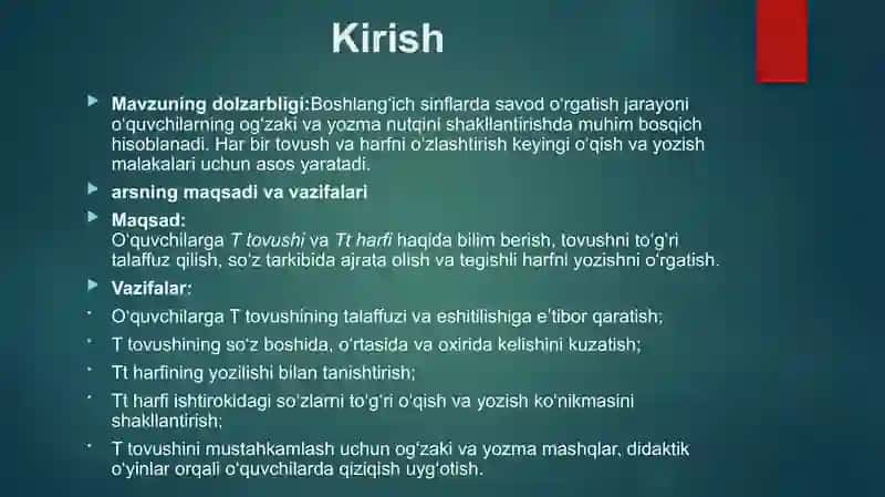 T tovushi va Tt harfi 3