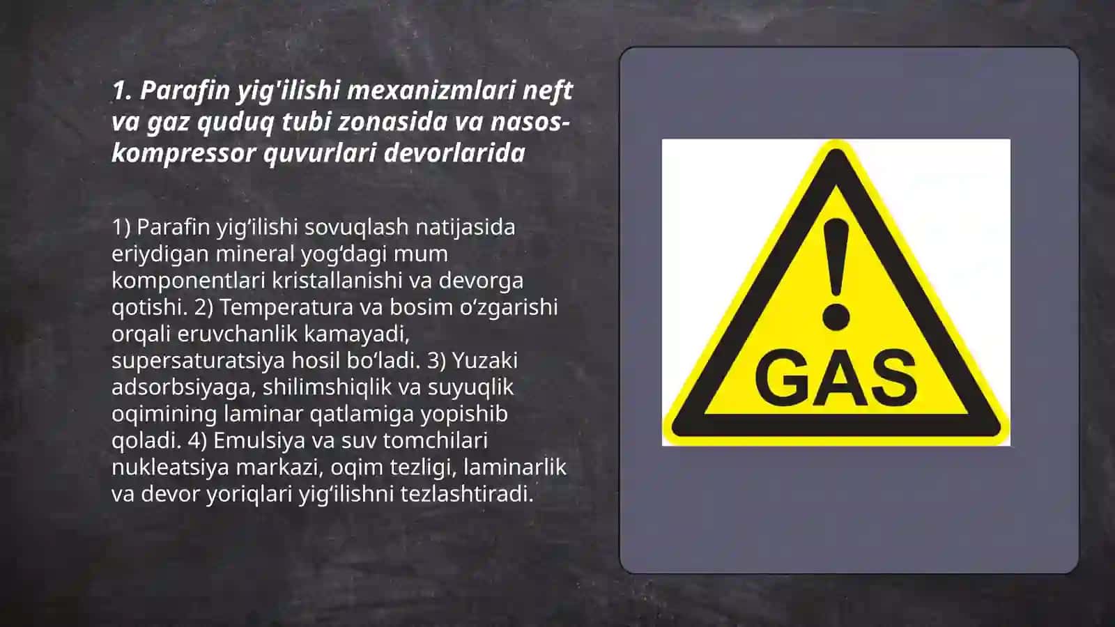 Neft va gaz quduq tubi zonasidava nasos-kompressor quvurlari devorida parafin yig'ilishi 3