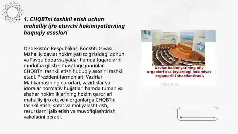 CHQBTni tashkil etish va amalga oshirish boʻyicha mahalliy ijro etuvchi hokimiyat organlari 3