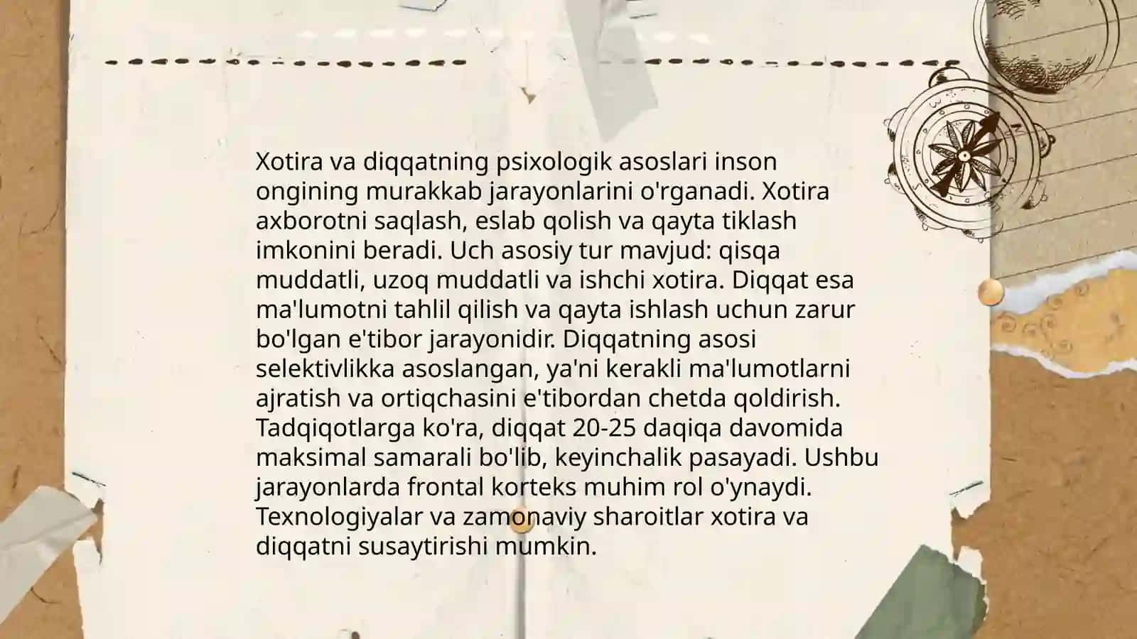 Xotira va diqqatning psixologik asoslari 3