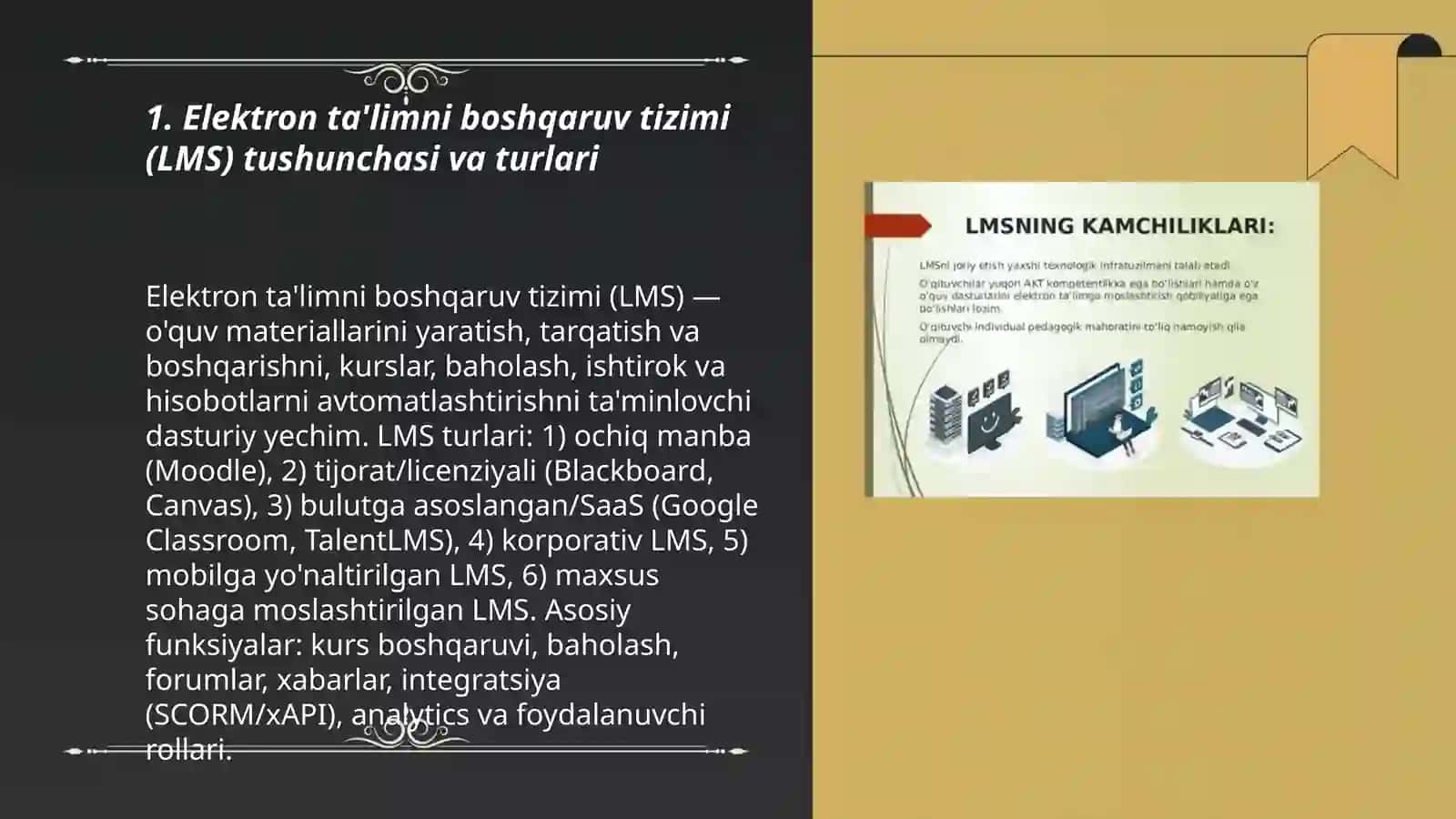 Elektron ta'limni boshqaruv tizimi mavzusida taqdimot 3