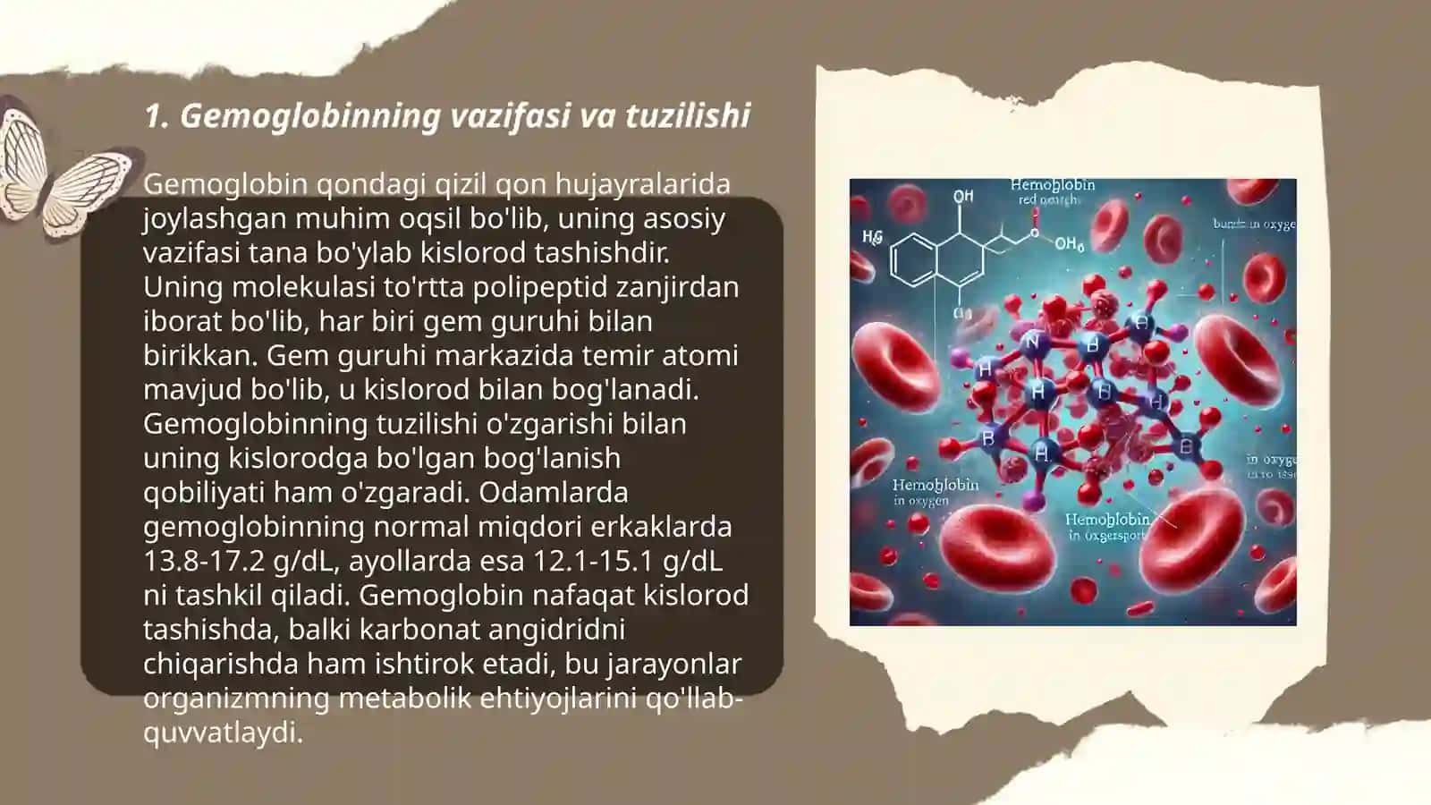 Gemoglobin va uning turlari.Leykotsitlar, tibbiyotdagi ahamiyati 3