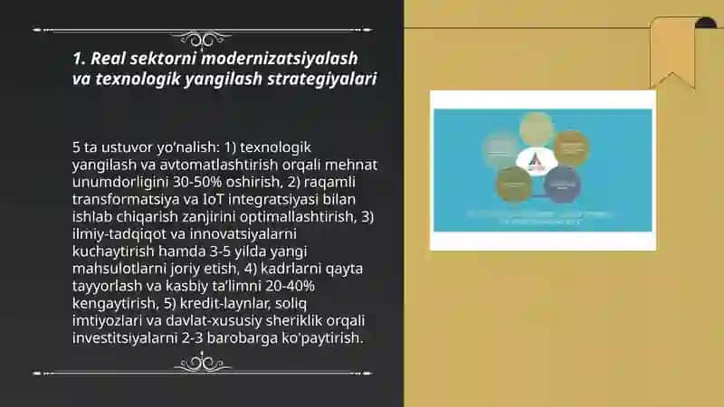 Iqtisodiyotning real sektori rivojlanish strategiyasi 3