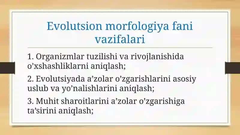 Evolutsion morfologiya 3