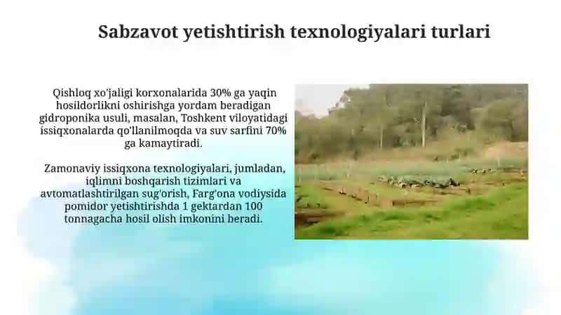 Sabzavot yetishtirish texnologiyasi 3