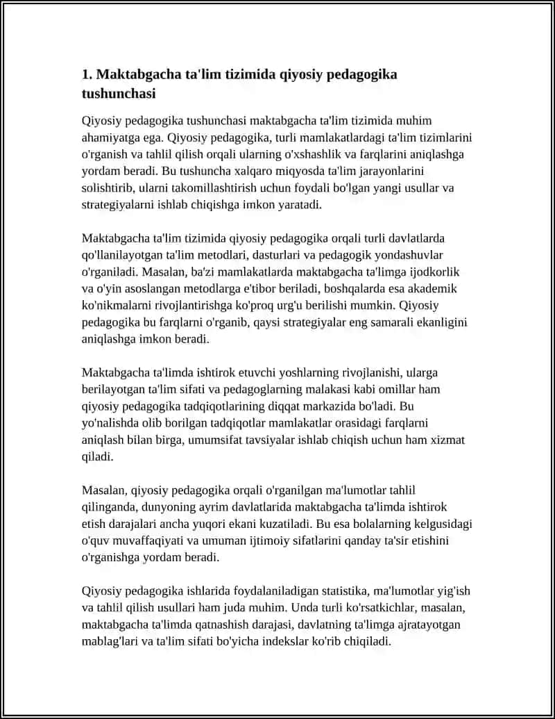 MAKTABGACHA TALIMNING QIYOSIY PEDAGOGIKASIDA TARAQQIYOT BOSQICHLARI 3