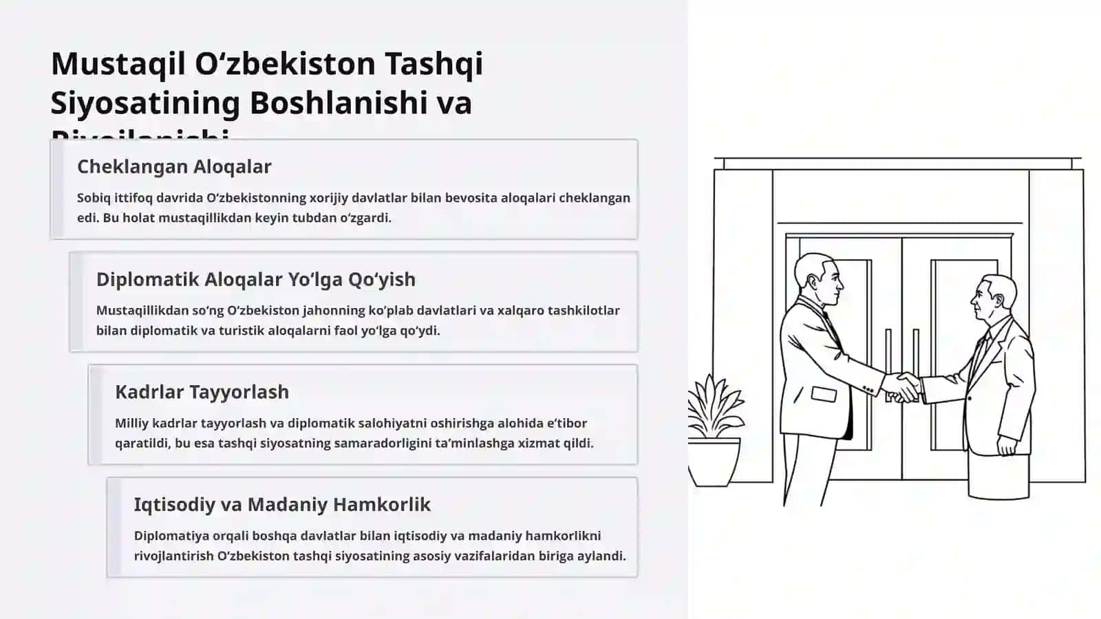 O‘zbekiston va Jahon Hamjamiyati: Tashqi Siyosatning Asosiy Jihatlari 3