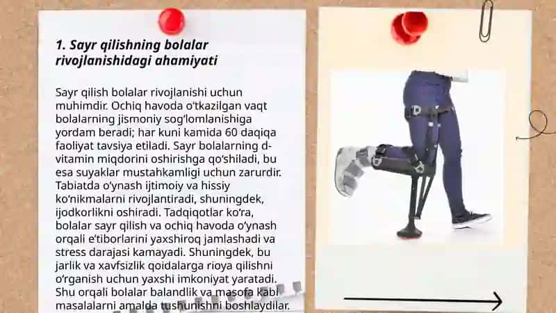 Sayr qilishning bolalar rivojlanishidagi ahamiyati 3