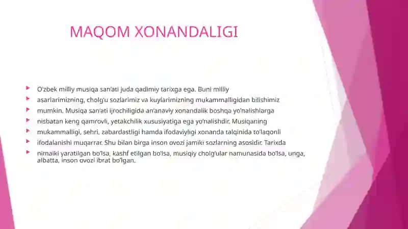 MAQOM XONANDALIK ANSAMBLI OVOZ TURLARI 3