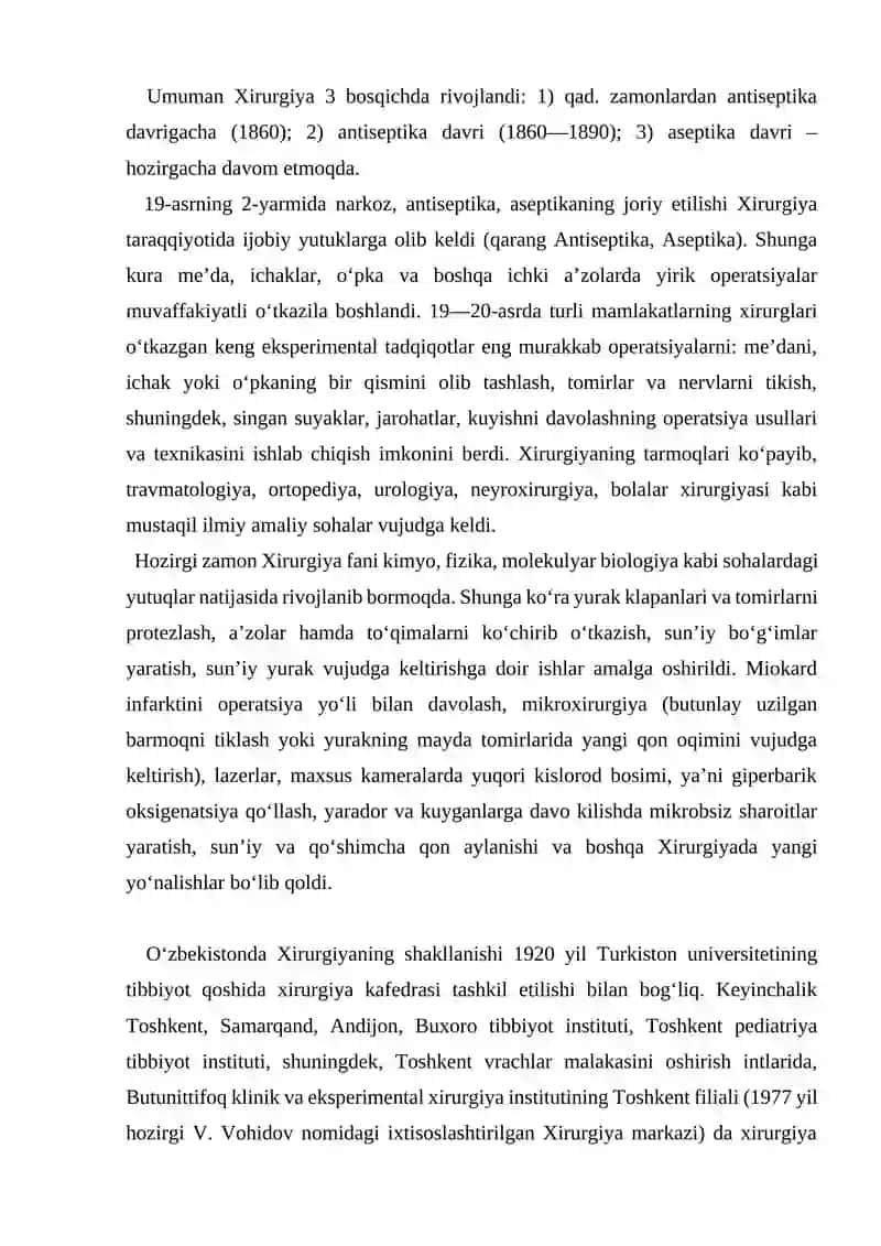 Jarrohlik aralashuvi bilan bog'liq asoratlarining oldini olish 3