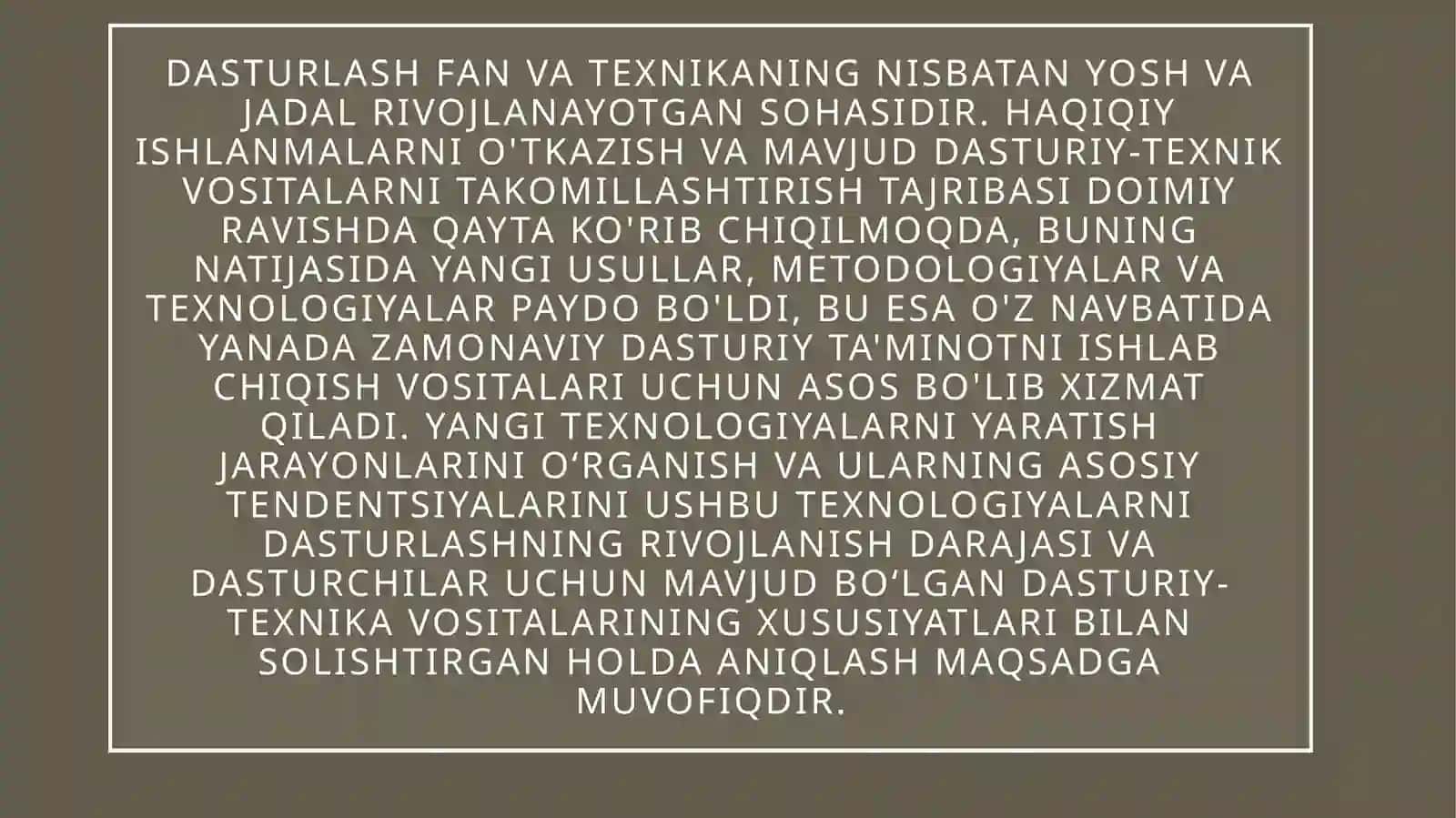 Dasturlash texnologiyasining uskunaviy vositalari 3