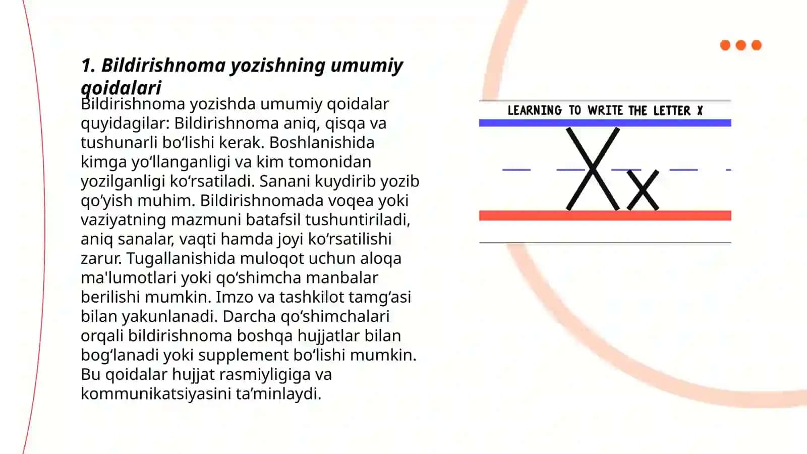 Bildirishnoma yozishni o'rganish 3
