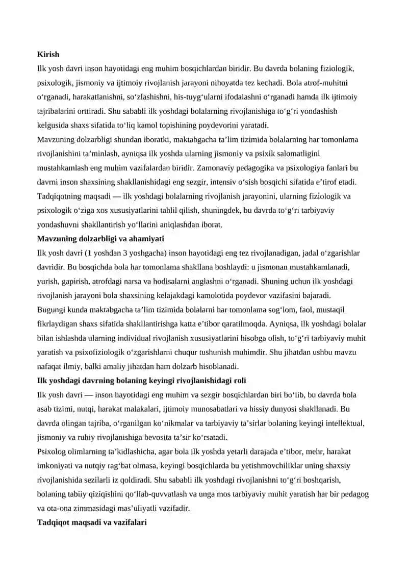 ILK YOSHDAGI BOLALARNING RIVOJLANISHINING O‘ZIGA XOS XUSUSIYATLARI 3